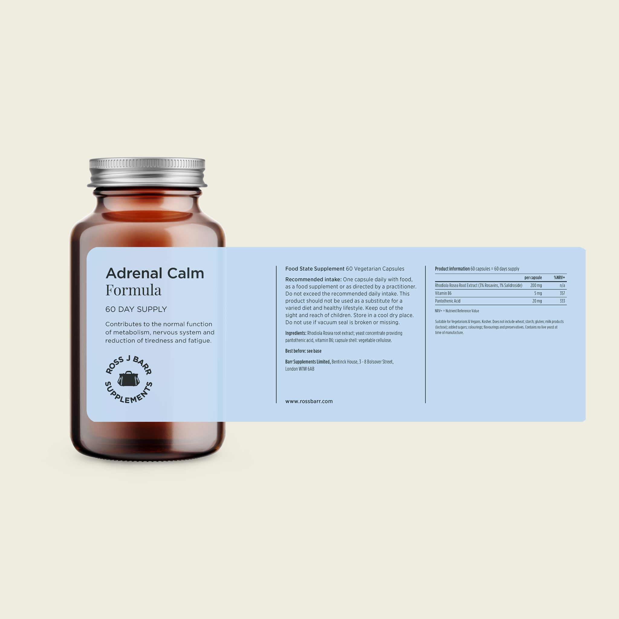 Adrenal Calm Formula – Stress & Fatigue Support | Ross J. Barr