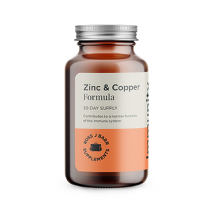 Jar of Ross J Barr Supplements Zinc & Copper Formula